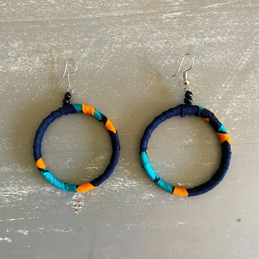 Handmade Hoop Woven Earring handmade in Africa